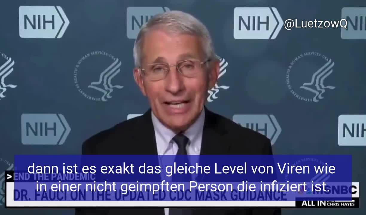 Fauci zu Maske bei Geimpften