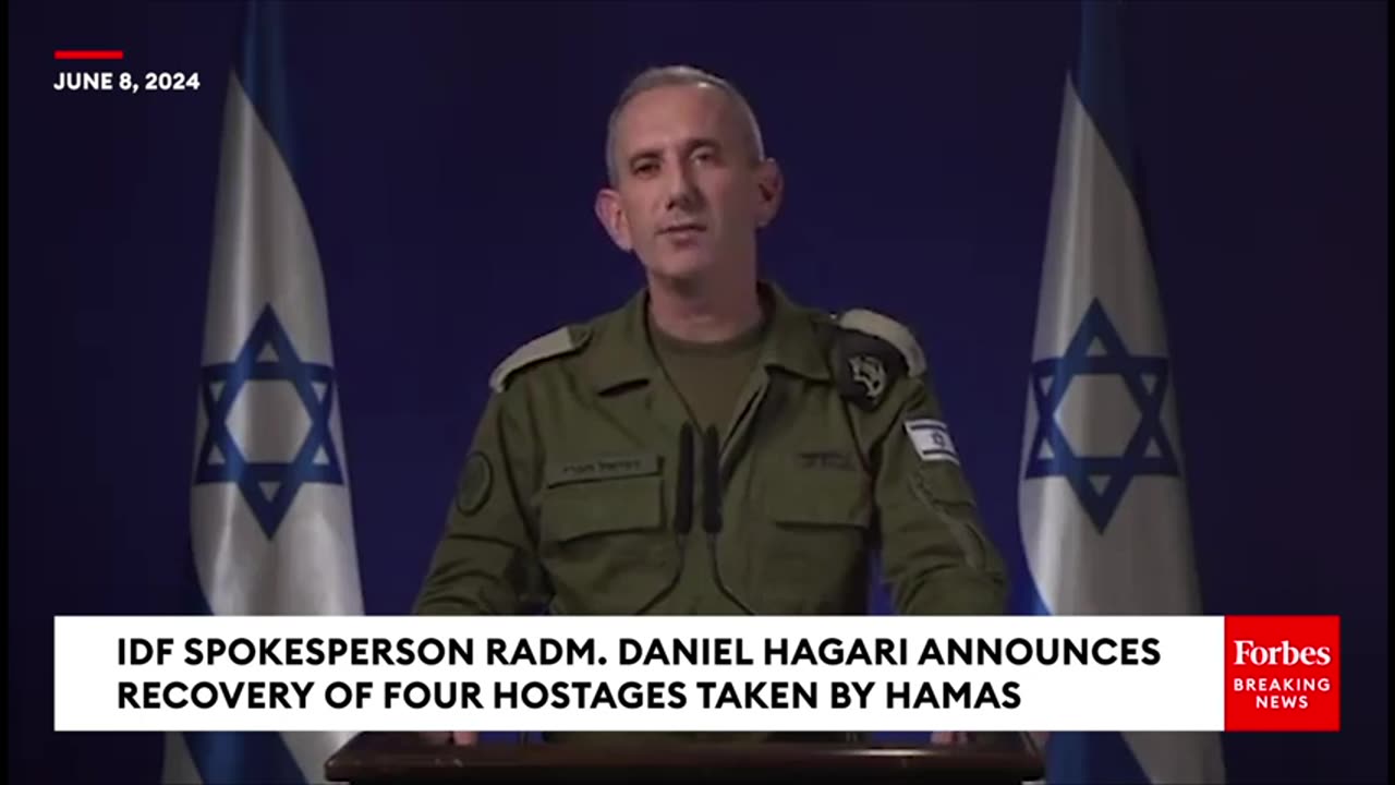 JUST IN: IDF Announces They Have Rescued Four Hostages Being Held By Hamas In Gaza