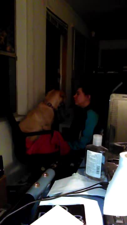 Elsa and mom rubbing noses