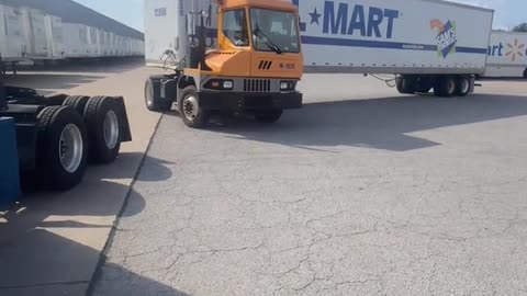 The steering wheel is especially hot today because a Walmart driver knocked it over