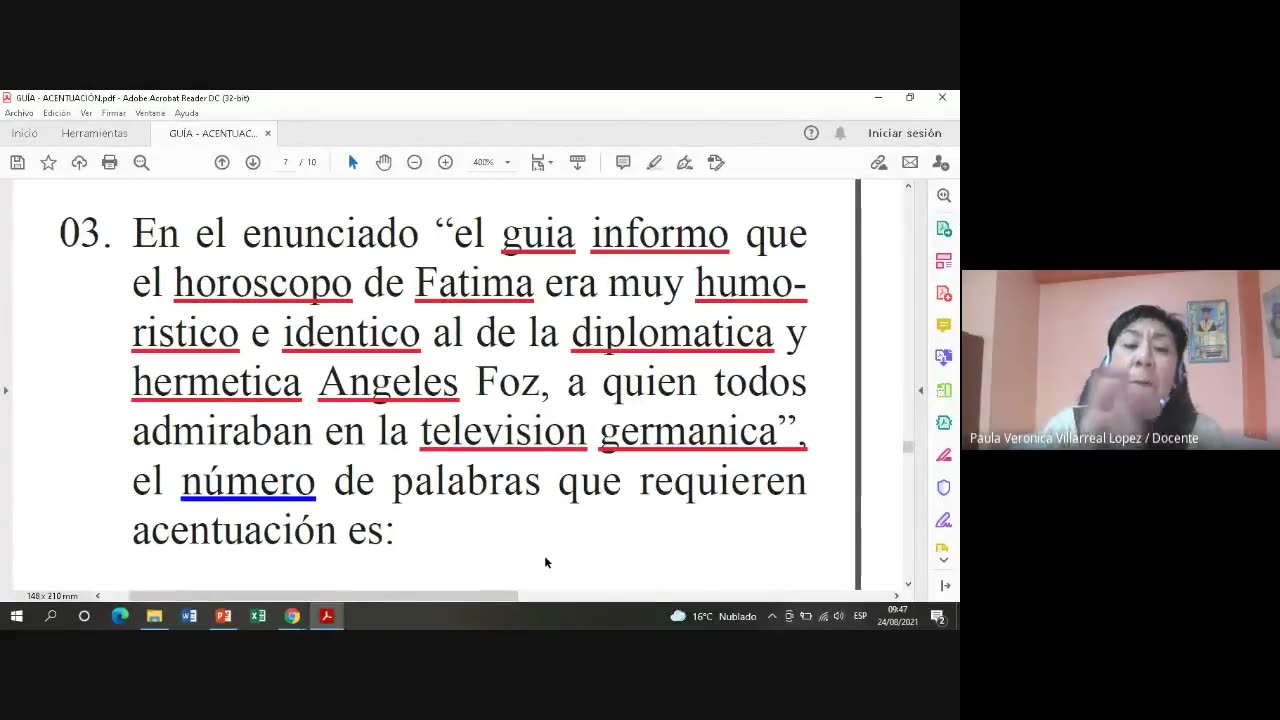 TRILCE SEMESTRAL 2021 | SEMANA 17 | LENGUAJE: ACENTUACIÓN