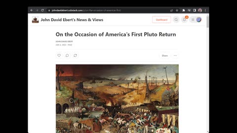 On the Occasion of America's First Pluto Return by John David Ebert