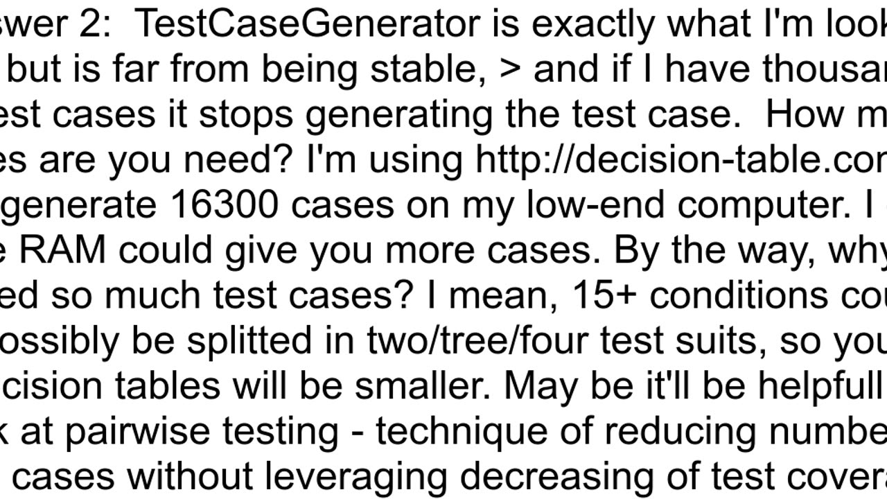 Automatic Decision Table generator