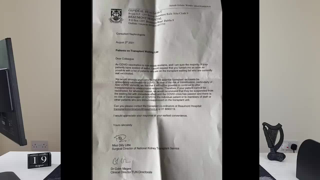 IMPORTANT - No Vaccine No Organs due to COVID-19Nazism