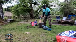 Evening at a wildcamp campsite