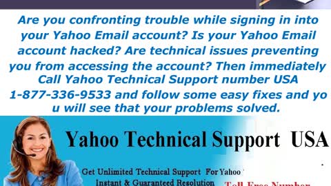 Yahoo Mail Technical Support Number 1-877-336-9533 USA