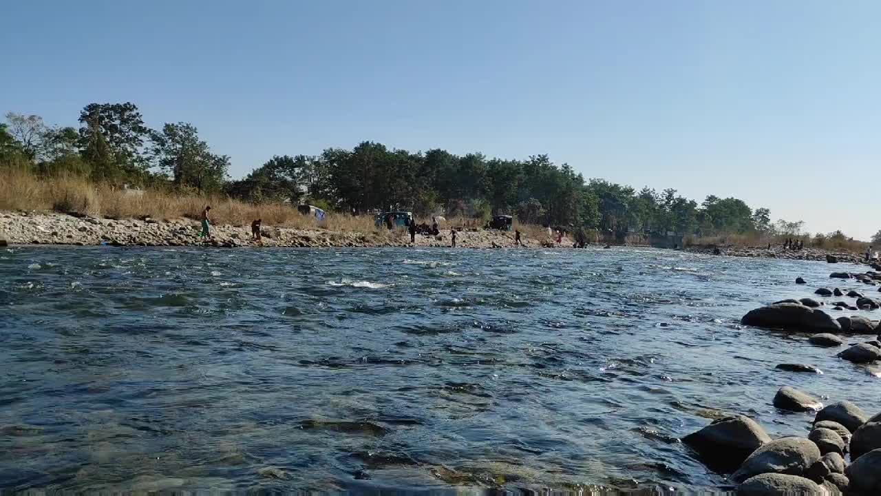 Beautiful water flow near the Bhutan hill