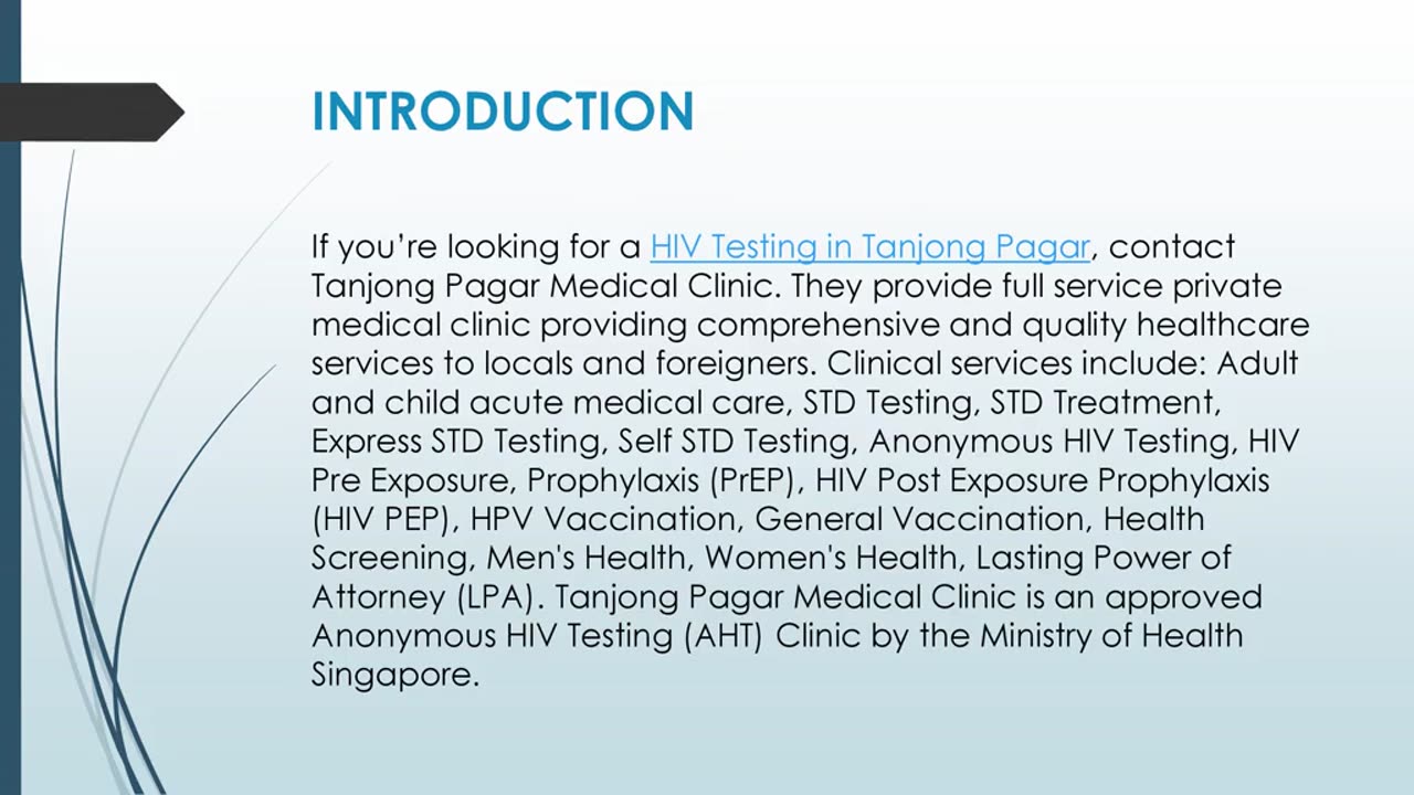 Best HIV Testing in Tanjong Pagar