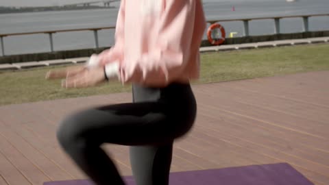 Woman Doing Jumping Exercise