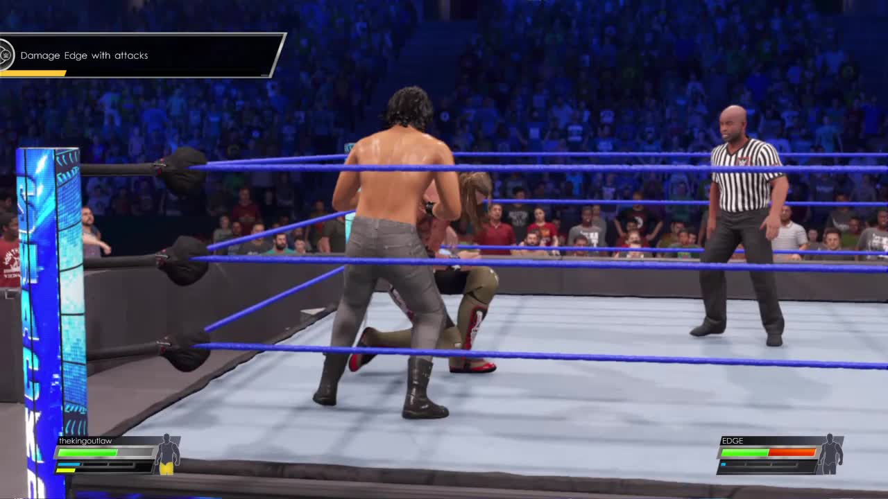 wwe 2k22 myrise walkthrough 166, Match with Edge