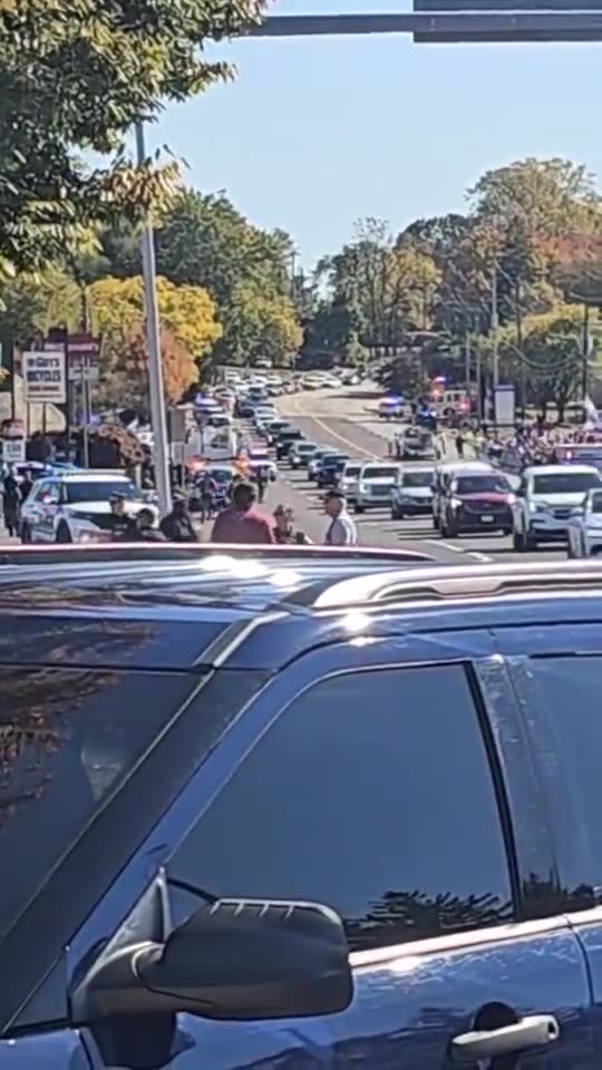 A large crowd gathers outside McDonald's to meet President Donald J. Trump in Philadelphia!
