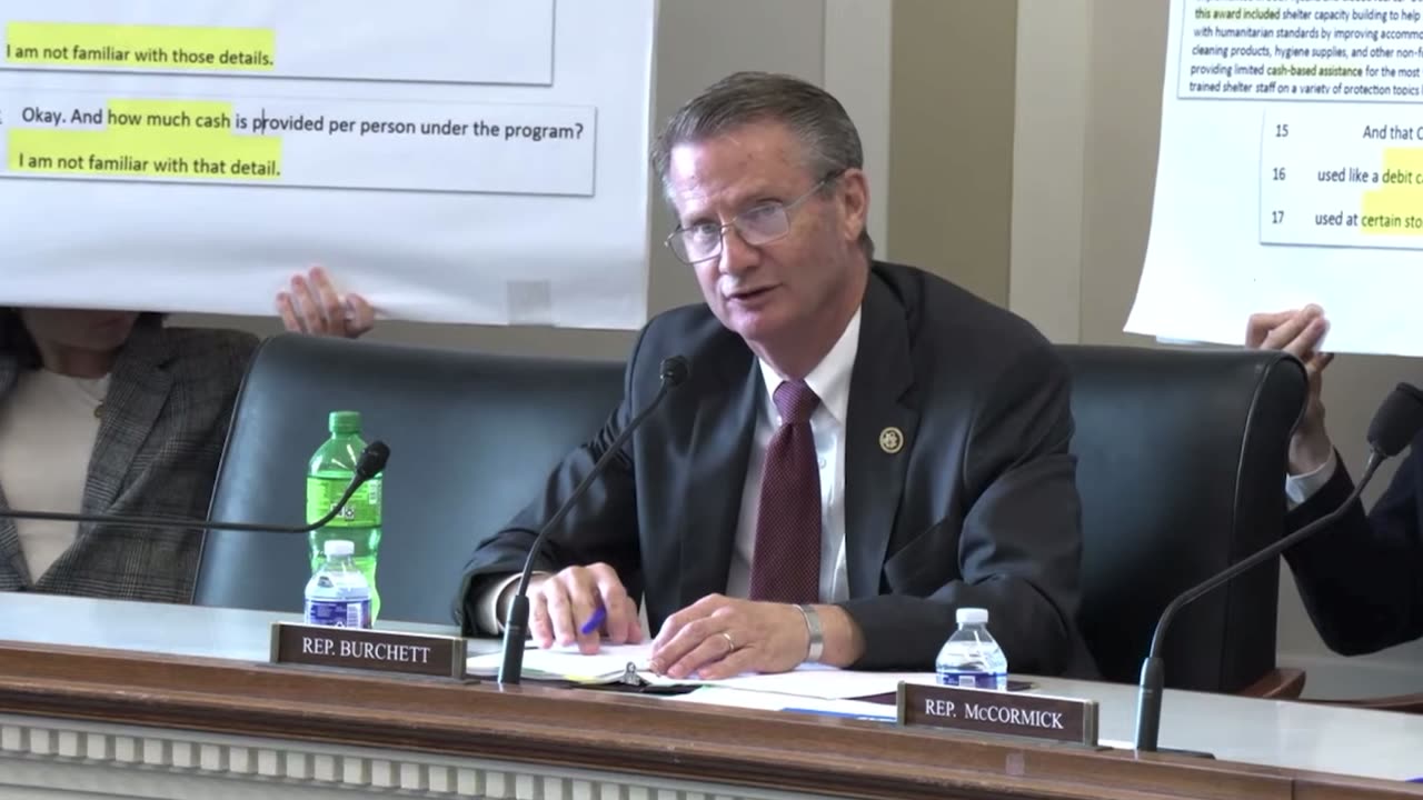 Burchett questions witnesses in HFAC hearing on oversight, cash assistance to illegal aliens