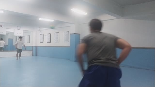 The ball exploded while playing foot volleyball.