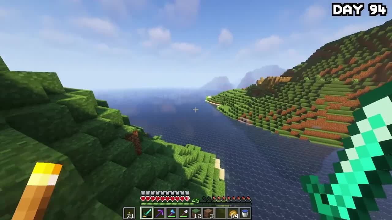 In Minecraft Hardcore through a Survival Island for 100 Days