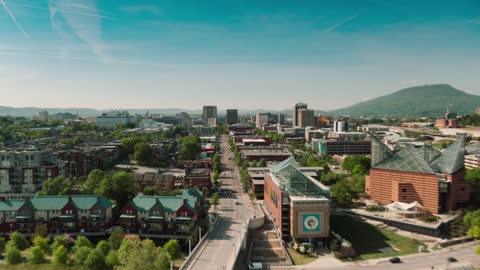 Aerial View Of A Town In Timelapse Mode