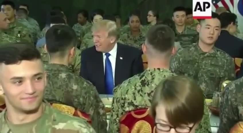 joe biden visiting the troops vs. President Donald J. Trump visiting the troops