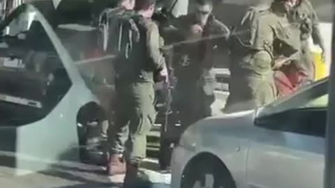 Why Israel has checkpoints. Our troops caught illegal Palestinians in a car.