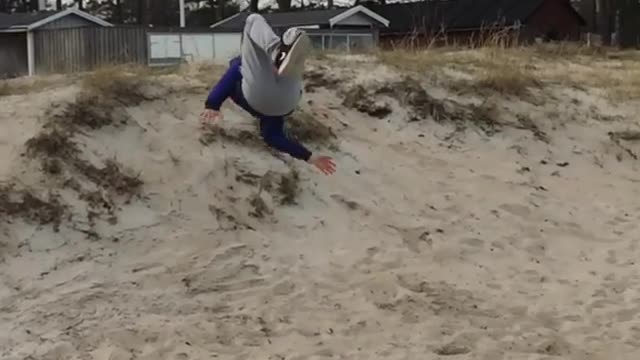 Sand dune front flip slam