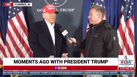 President Trump RSBN interview before Rally