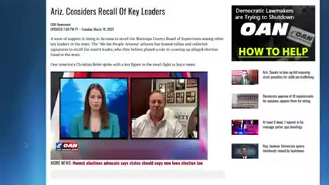 Josh Barnett Talks to OANN about the Recall & the Audit in Maricopa County AZ.