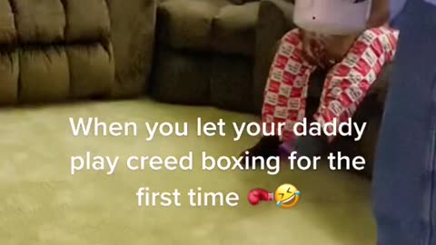 Dad Tries VR Boxing