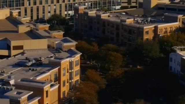 Aerial panorama of a residential area in a city