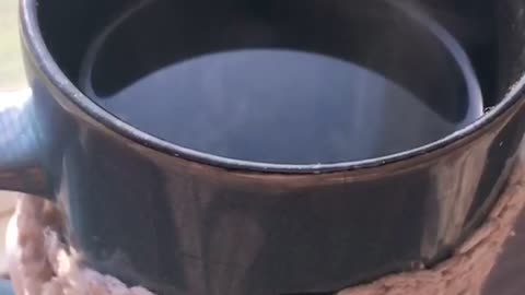 Coffee steam slow motion