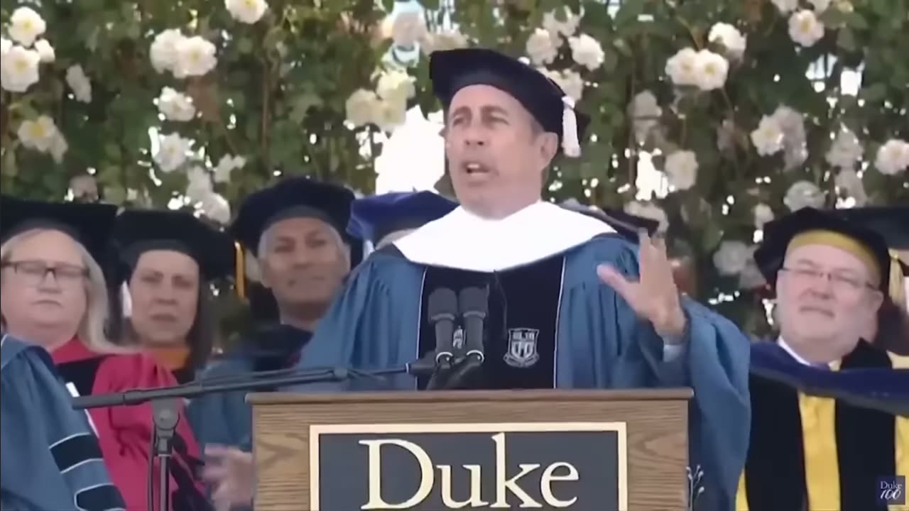 Jerry Seinfeld exposes the folly of A. I. And ChatGPT at Duke graduation