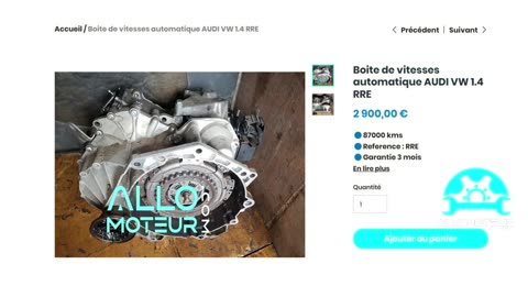 ALLOMOTEUR.COM - Boite de vitesses automatique AUDI VW 1.4 RRE