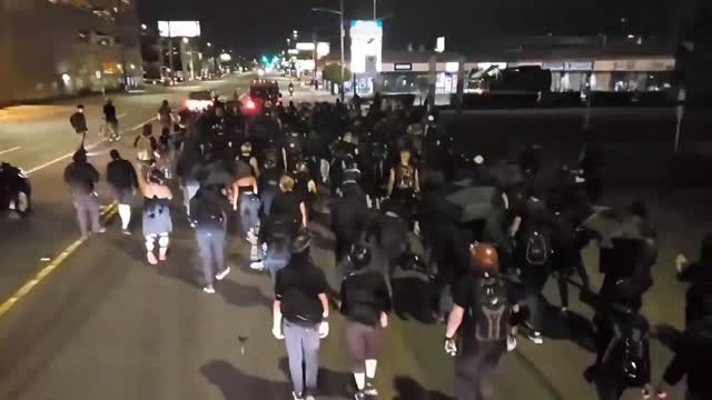 Portland Antifa Chant "Every City, Every Town, Burn The Precinct To The Ground"