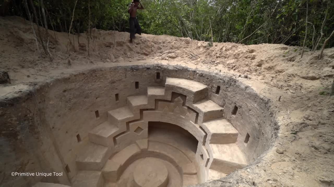 An Underground Tunnel Swimming Pool House