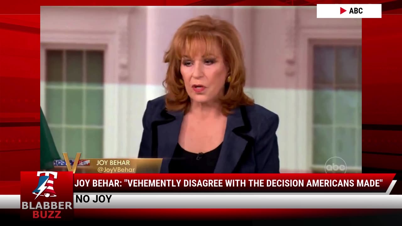 Joy Behar: "Vehemently Disagree With The Decision Americans Made"