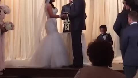 Kids add some comedy to a wedding