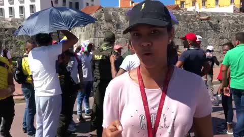 Manifestantes insisten en llegar a Bocagrande