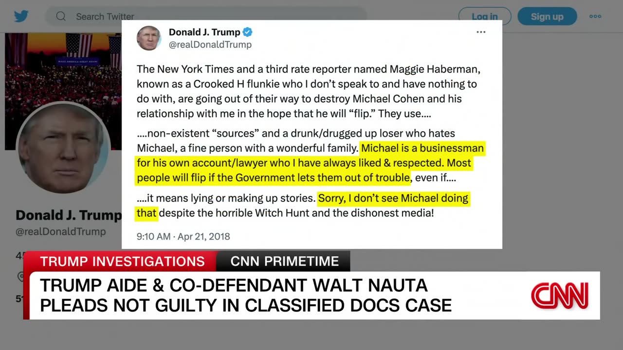 Michael Cohen has warning for Donald Trump aide Walt Naute.