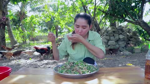 Amazing Pork Recipe Cooking Chive Stir Fry - Cooking With Sros