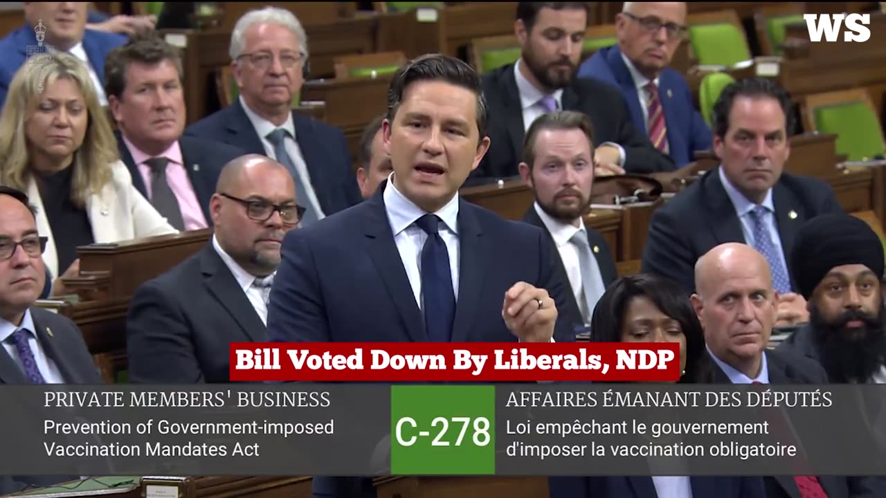 Poilievre anti-COVID-19 vaccine mandate bill voted down by Liberals, NDP