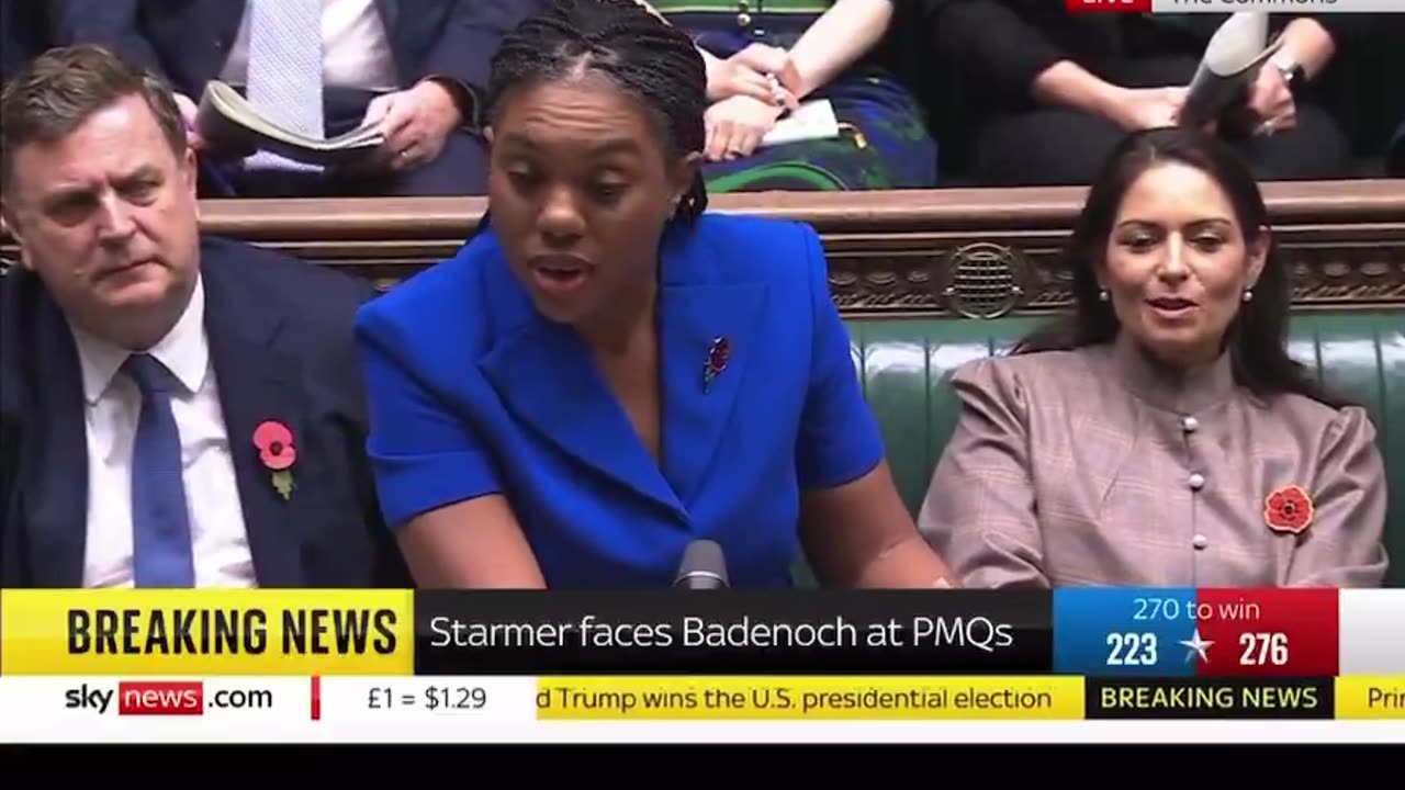 Leader of the Britian's opposition party shredding the British Prime Minister.