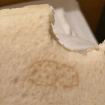 Peanut logo on peanut butter sandwich Okinawa japan