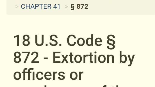 Extortion by officers or government employees