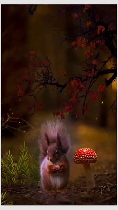 Cute Squirrel 4K Status Video//Beautiful Nature Scenery//#shorts#squirrel