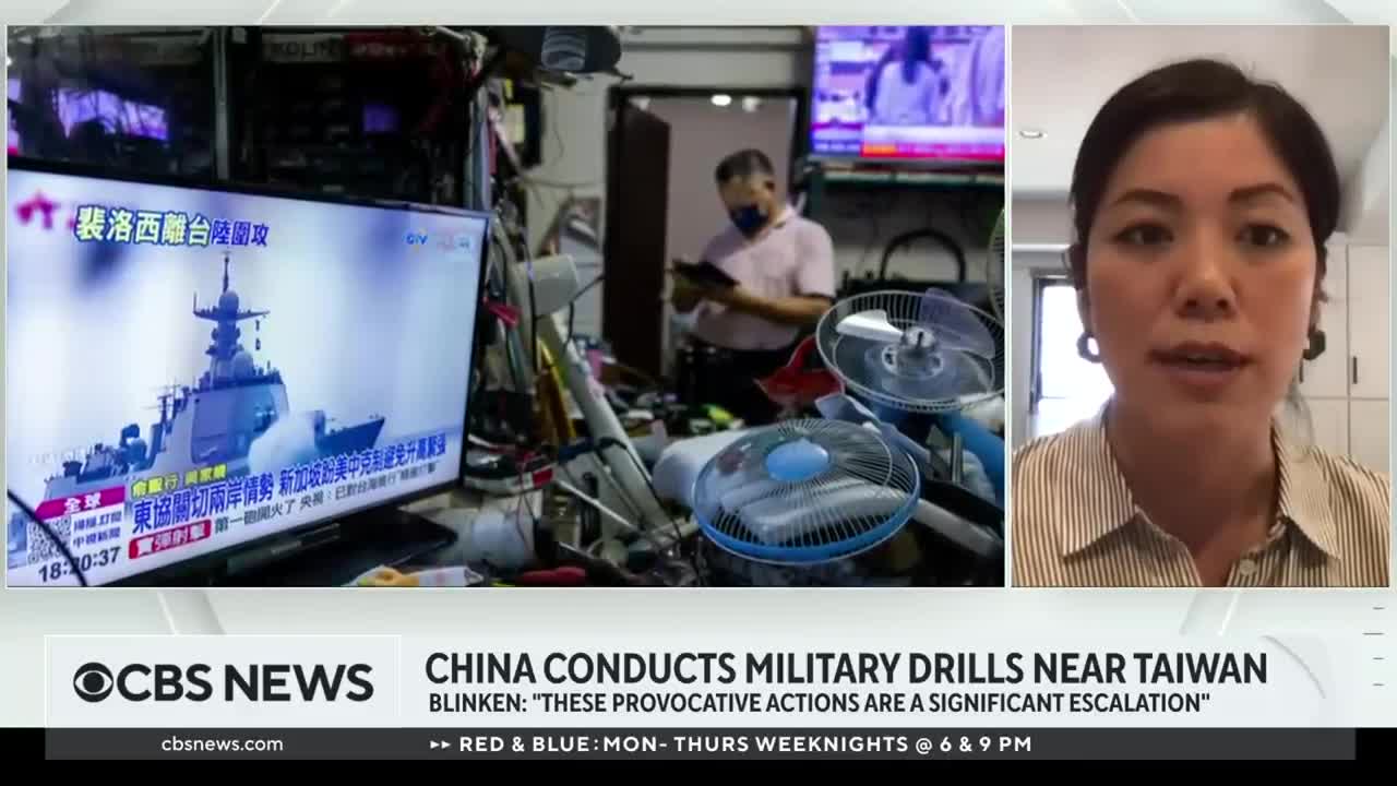 U.S. tensions with China rise as Beijing conducts military drills near Taiwan