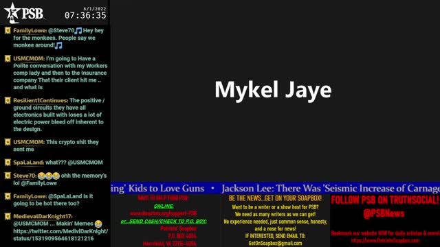 2022-06-01 07:00 EDT - Patriots Soapbox AM: with LadyRWB , MykelJaye & DD