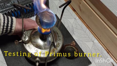 Testing of Primus Burner.