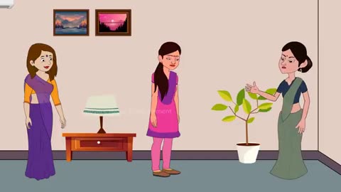 Hindi animated Stories Saas bahu Moral stories