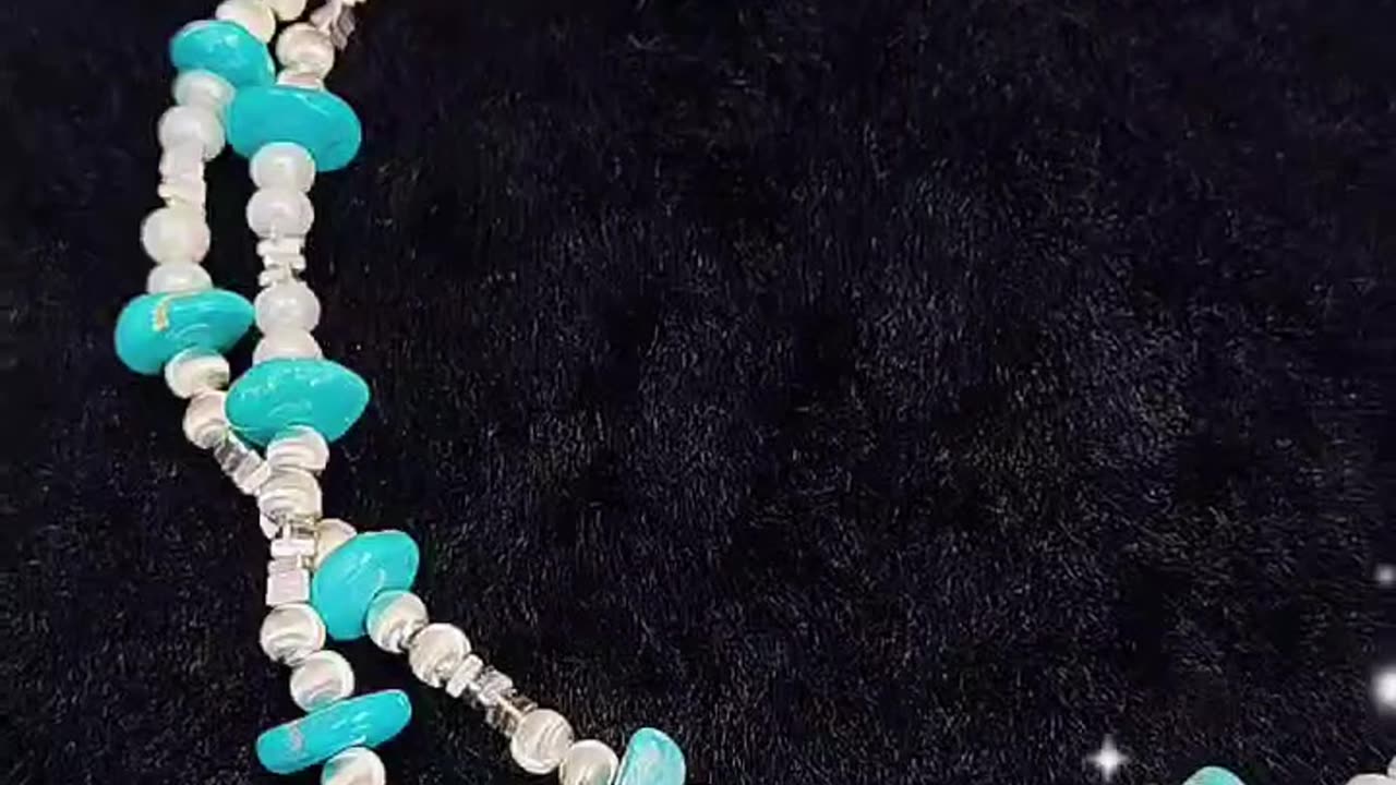 GN-20241128-01 High Quality Turquoise Necklace and Pearl S925 Silver Fashion Women's Jewelry