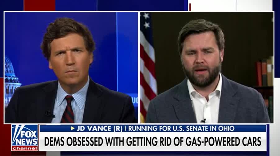 J. D.Vance on Tim Ryan's plan to ban gasoline powered cars | Tucker Carlson Tonight 9/19/22