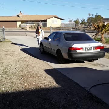 My 12 yr old daughter pulling car out