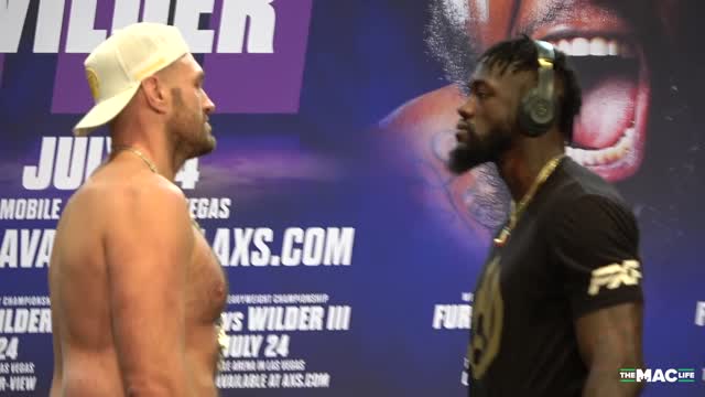 Tyson Fury and Deontay Wilder have intense and longest face-off ever as both refuse to look away