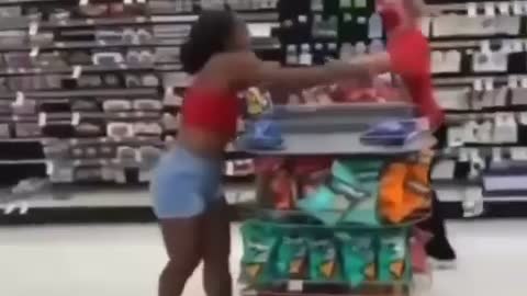Crazy Black Woman wrecks a Walgreens